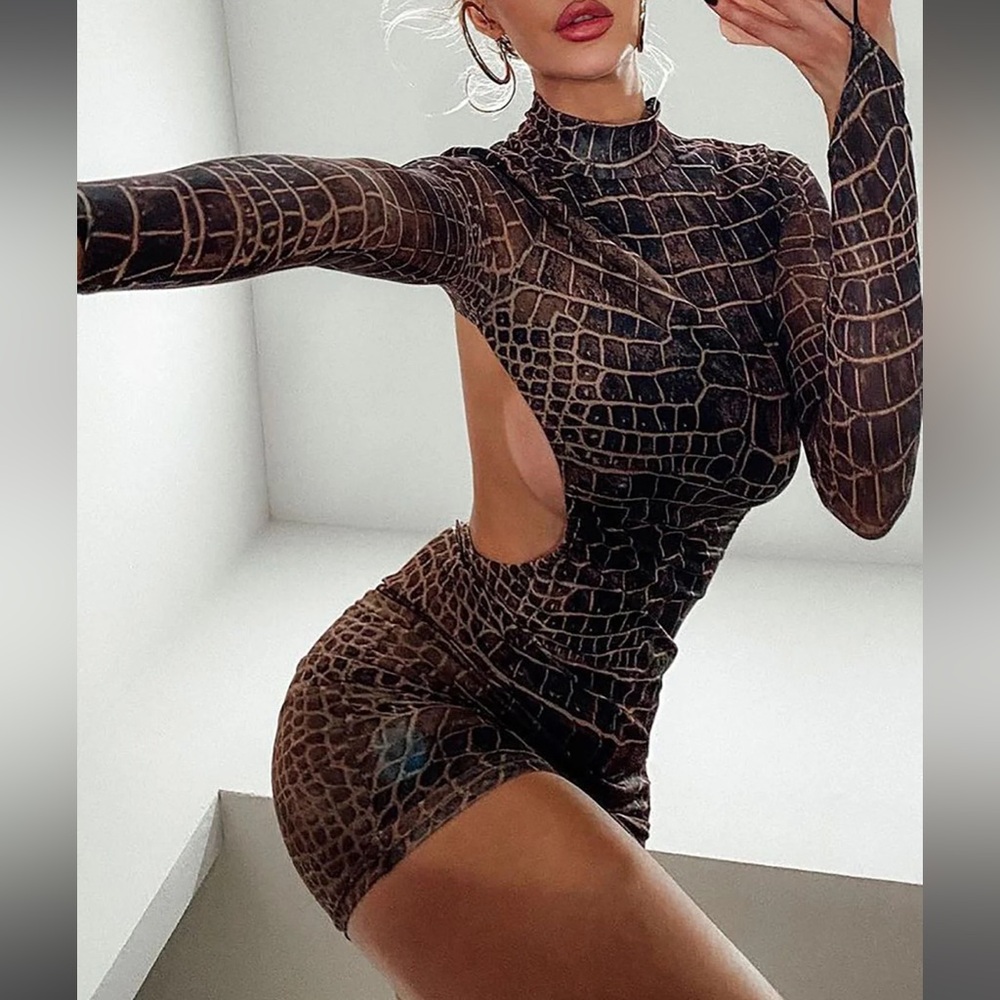 Mesh mini dress - Fashion Nova